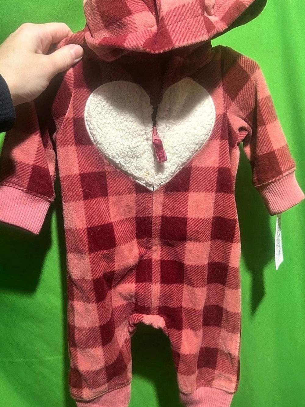 Carter's hooded buffalo plaid bear bunting Buffalo Plaid Bear Bunting Baby 3M